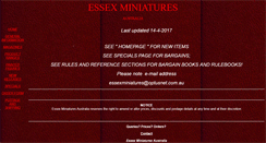 Desktop Screenshot of essexminiatures.com.au